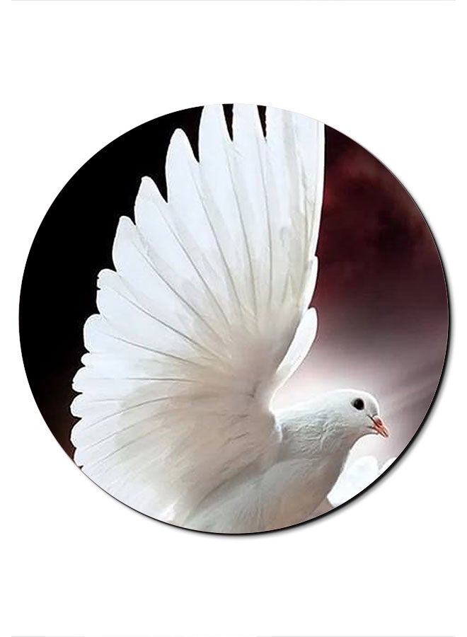 Theodor Dove Printed Anti-Slip Mousepad White/Black/Purple - Image 1