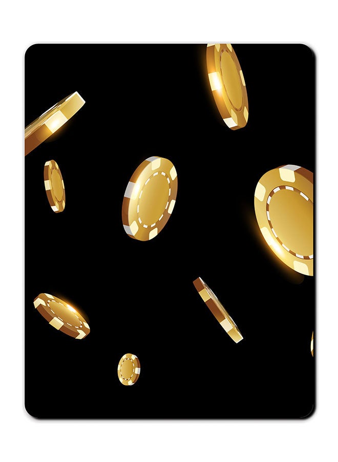 Theodor Gold Coins Design Printed Mousepad Multicolour - Image 1