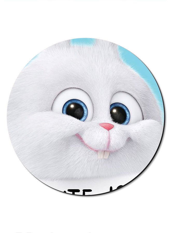 Theodor Cute Cartoon Printed Anti-Slip Mousepad White/Pink/Blue - Image 1