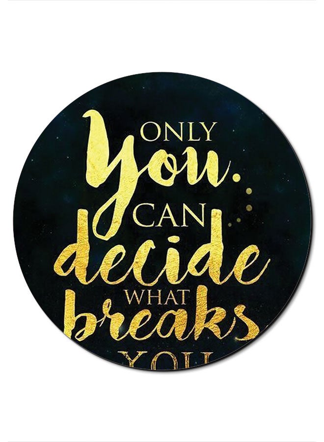 Theodor What Breaks You Themed Mousepad Black/Yellow - Image 1