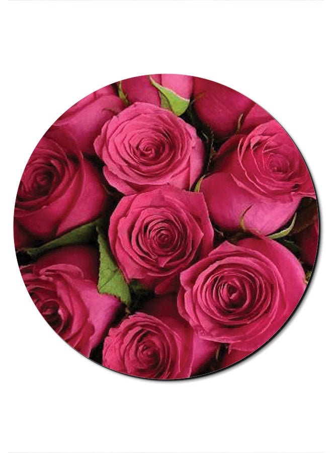 Theodor Flower Themed Mousepad Red/Green - Image 1