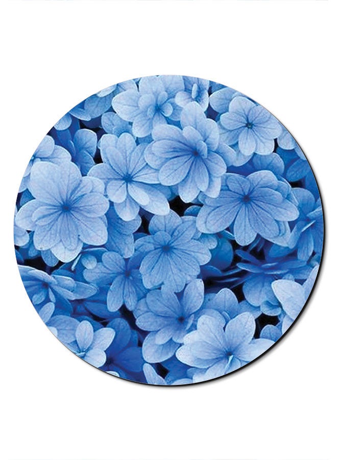 Theodor Flower Themed Mousepad Blue/Black - Image 1