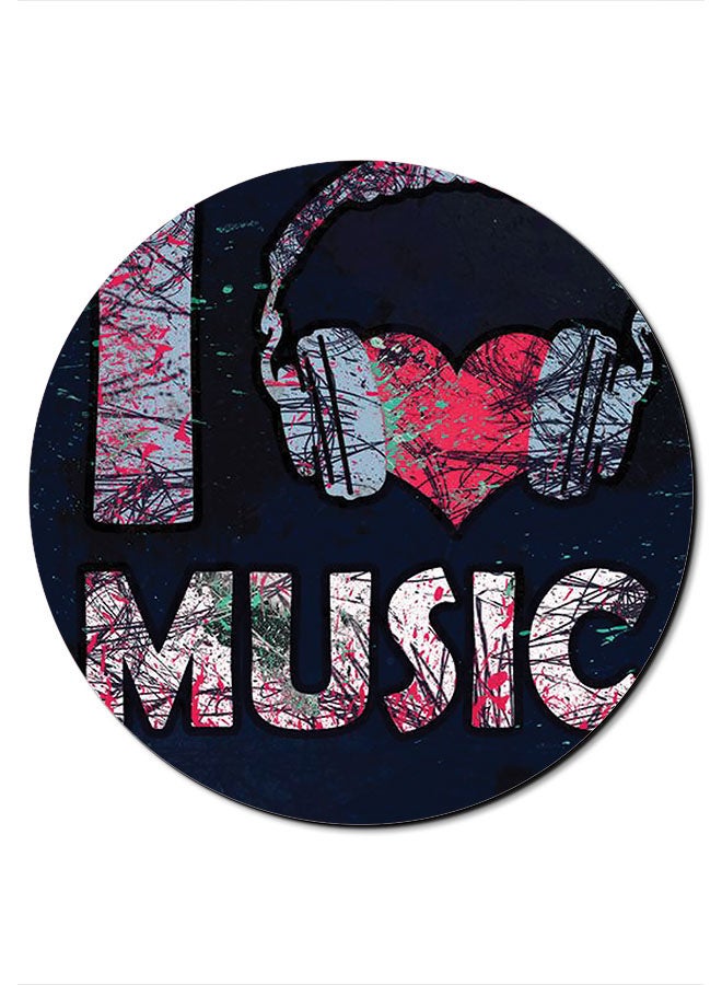 Theodor I Love Music Themed Mousepad Multicolour - Image 1