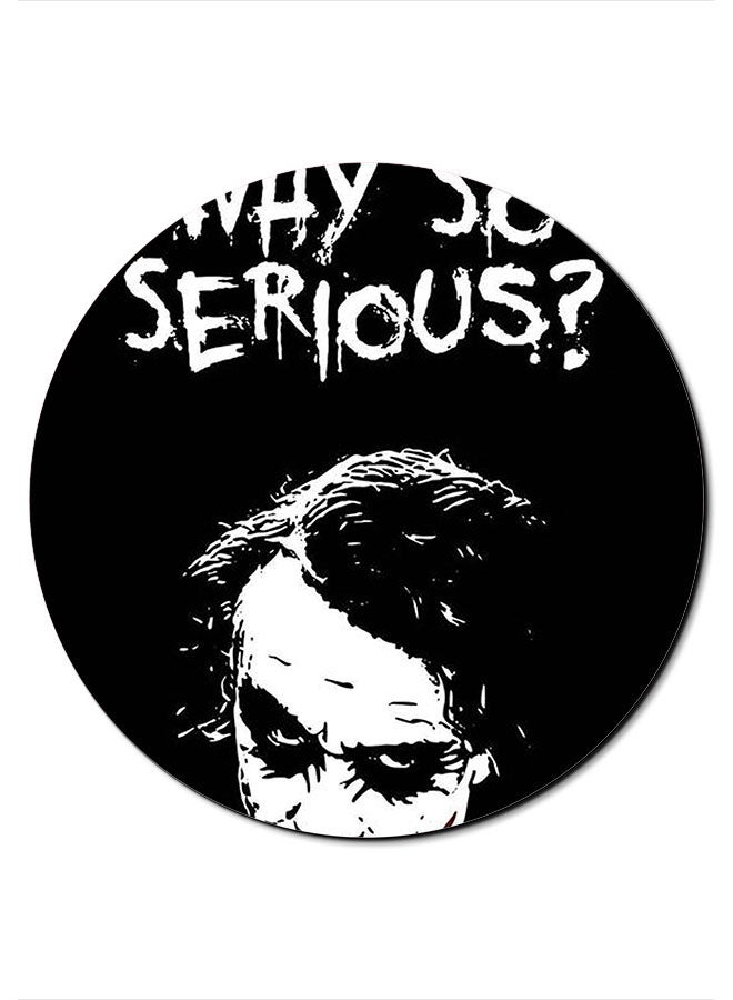 Theodor Why So Serious Themed Mousepad Black/White - Image 1