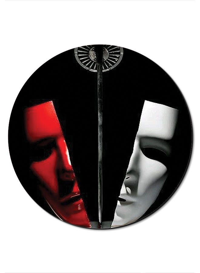 Theodor Mask And Sword Themed Mousepad Black/Red/White  - Image 1
