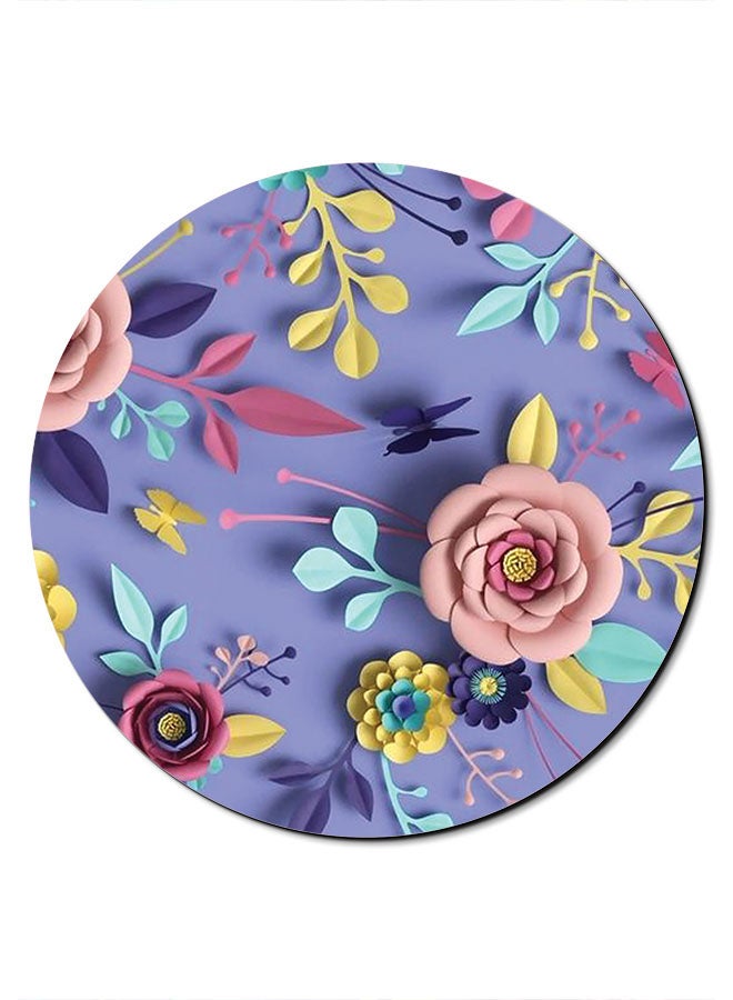 Theodor Handmade Flowers Themed Mousepad Purple/Pink/Green - Image 1