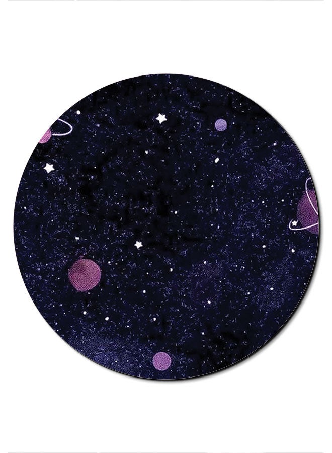 ثيودور لوحة ماوس مانعة للانزلاق بتصميم ناعم مطبوع عليه رسمة كواكب . أسود/أرجواني . - Image 1