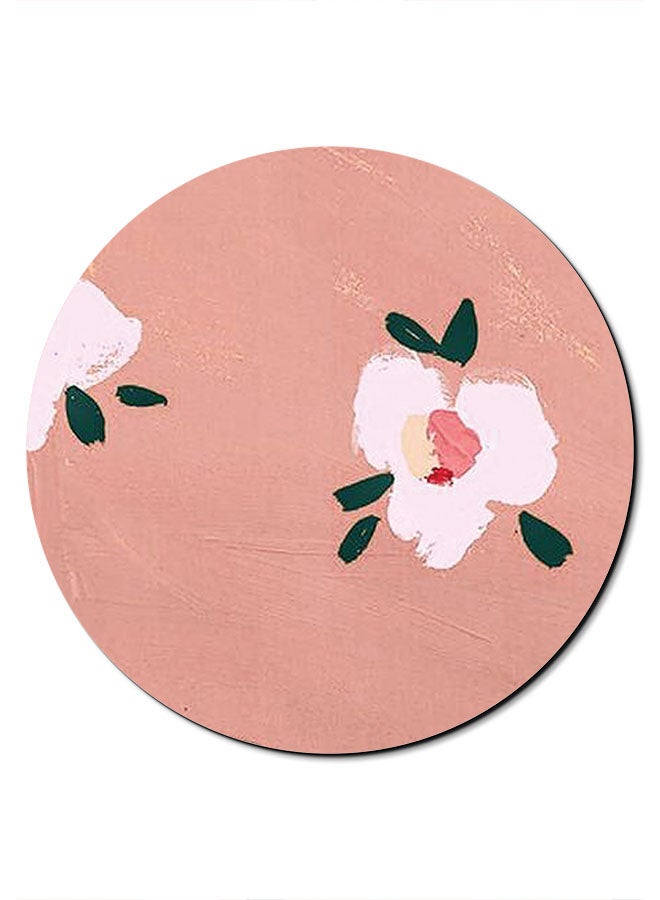 Theodor Peach Flowers Printed Smooth Anti-Slip Mousepad Pink/Black - Image 1
