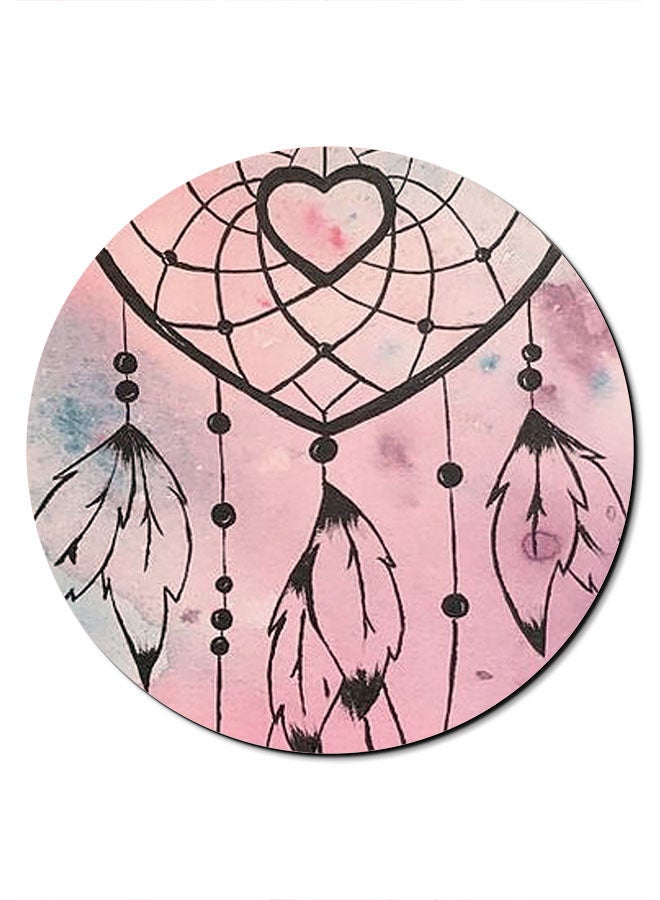Theodor Love Charm Printed Smooth Anti-Slip Mousepad Pink/Black - Image 1
