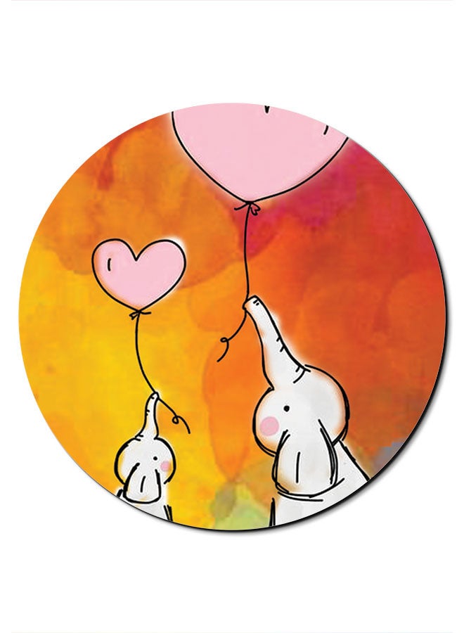 Theodor Elephant Sibling Printed Smooth Anti-Slip Mousepad Multicolour - Image 1