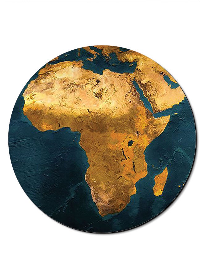 Theodor Map Printed Smooth Anti-Slip Mousepad Blue/Yellow/Brown - Image 1