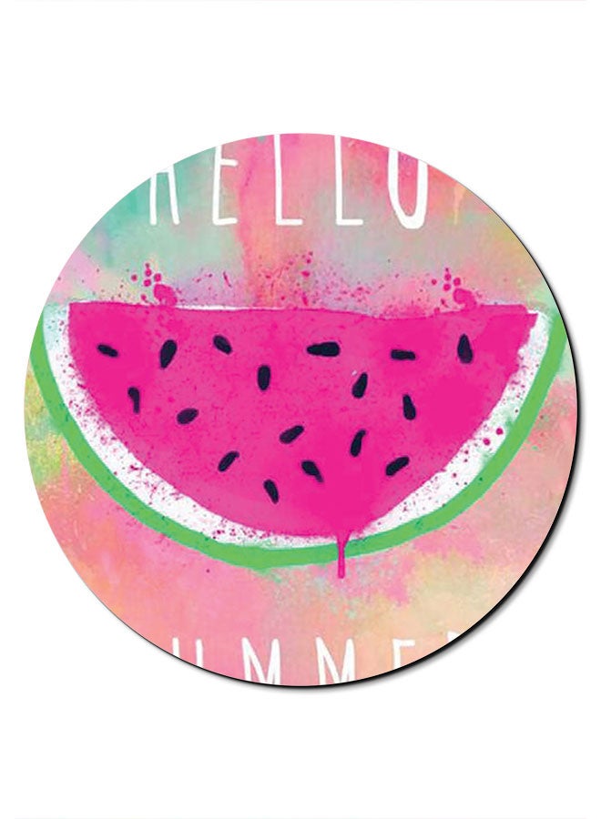 Theodor Hello Summer Printed Smooth Anti-Slip Mousepad Pink/Green/Black - Image 1