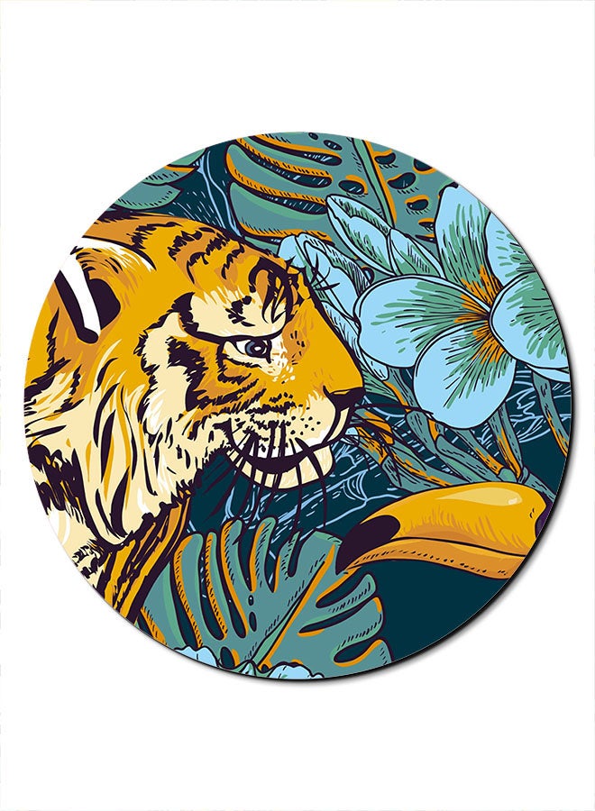 Theodor Tiger Paint Printed Anti-Slip Mousepad Multicolour - Image 1