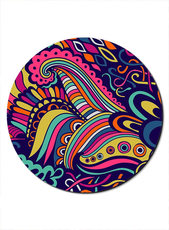 Theodor Vibrant Patterns Smooth Surface Printed Anti-Slip Mousepad Multicolour