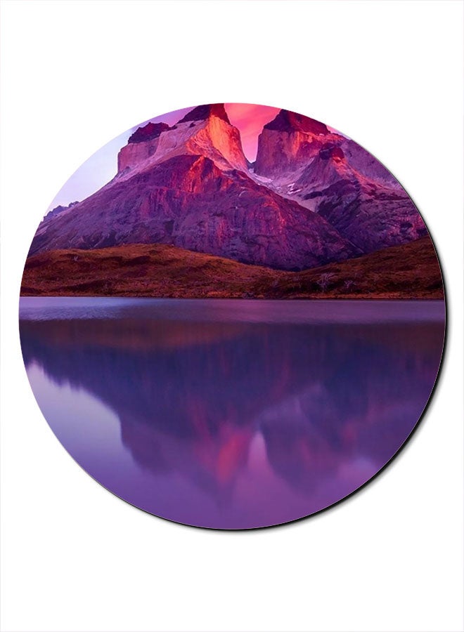Violet Landscape Smooth Surface Printed Anti-Slip Mousepad Multicolour
