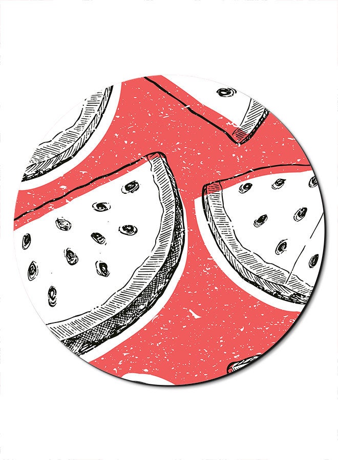 Theodor Watermelon Pattern Smooth Surface Printed Anti-Slip Mousepad Multicolour