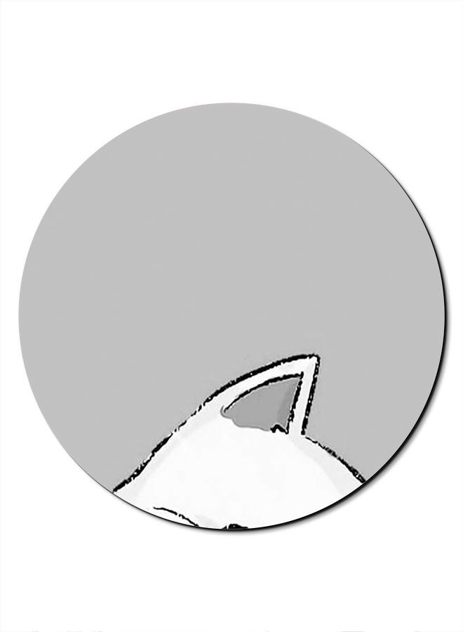 Theodor Smooth Surface Printed Anti-Slip Mousepad Grey/White - Image 1