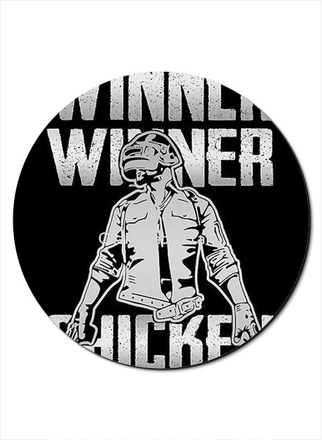 Theodor Smooth Surface Printed Anti-Slip Mousepad Black/Grey - Image 1