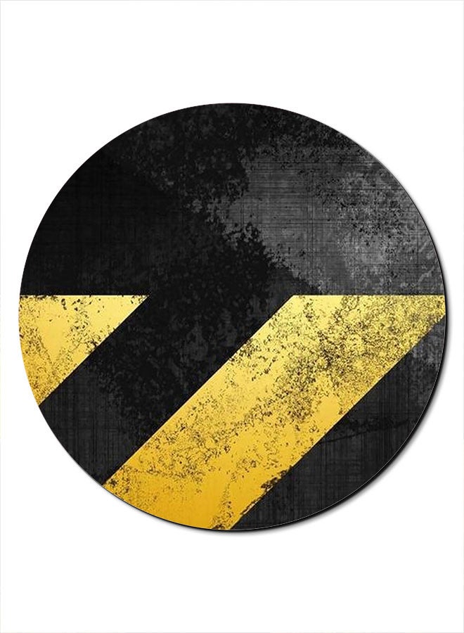 Theodor Smooth Surface Printed Anti-Slip Mousepad Black/Yellow - Image 1