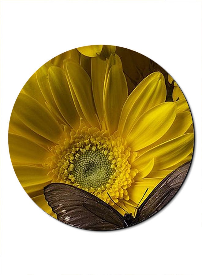 Theodor Smooth Surface Printed Anti-Slip Mousepad Yellow/Black - Image 1