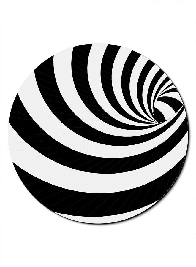 Theodor Smooth Surface Printed Anti-Slip Mousepad White/Black - Image 1