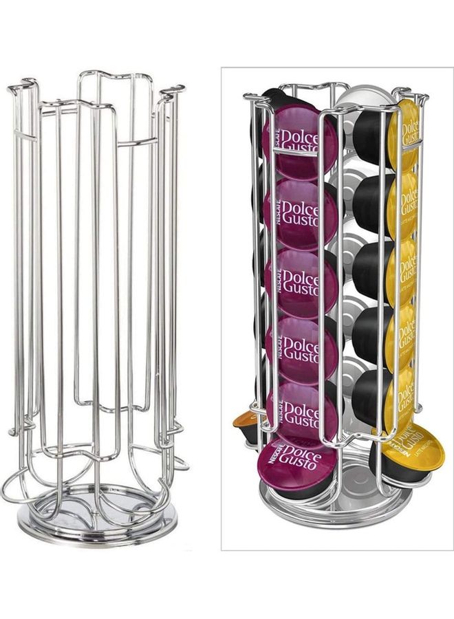 24-Capsule Coffee Pod Holder Silver 32.8cm  - Image 3