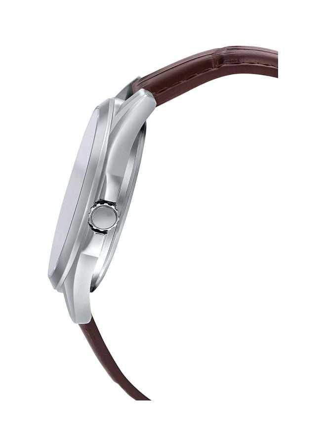 CASIO Men's Leather Analog Watch MTS-100L-7AVDF - 47 mm - Brown  - Image 3