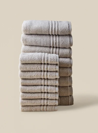 Noon East 16 Piece Bathroom Towel Set - 500 GSM 100% Cotton Premium Quality - 8 Hand Towel - 8 Face Towel - Highly Absorbent - Fast Dry Linen