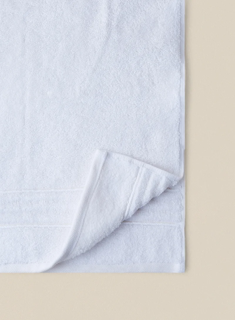 Noon East 16 Piece Bathroom Towel Set - 500 GSM 100% Cotton - 8 Hand Towel - 8 Face Towel - White Color - Highly Absorbent - Fast Dry White