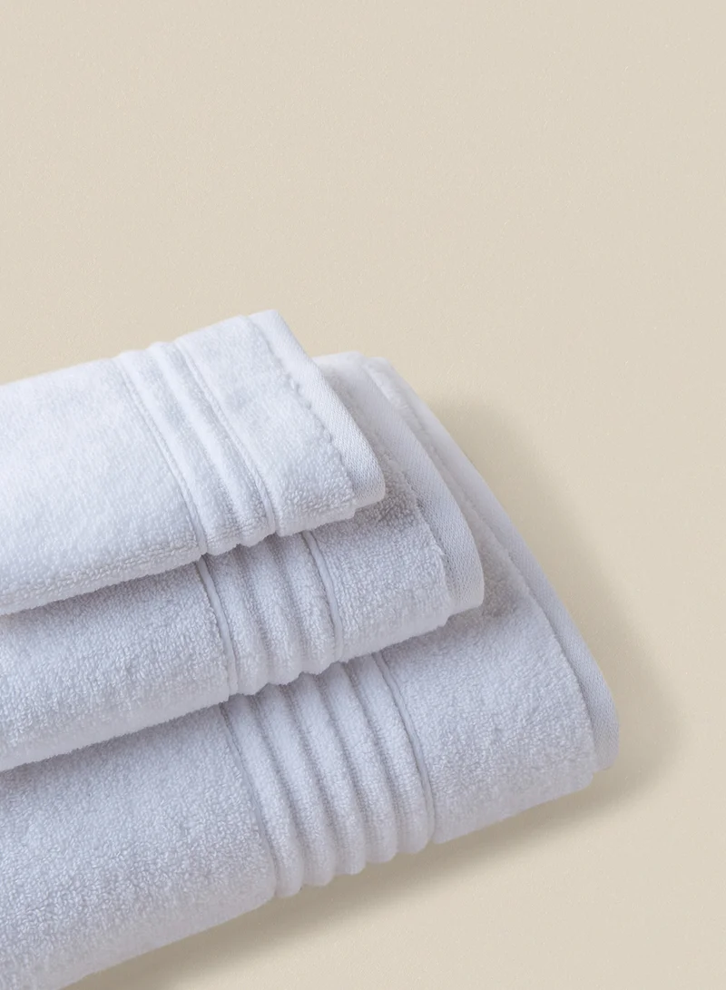 Noon East 12 Piece Bathroom Towel Set - 500 GSM 100% Cotton - 4 Hand Towel - 6 Face Towel - 2 Bath Towel - White Color - Highly Absorbent - Fast Dry White