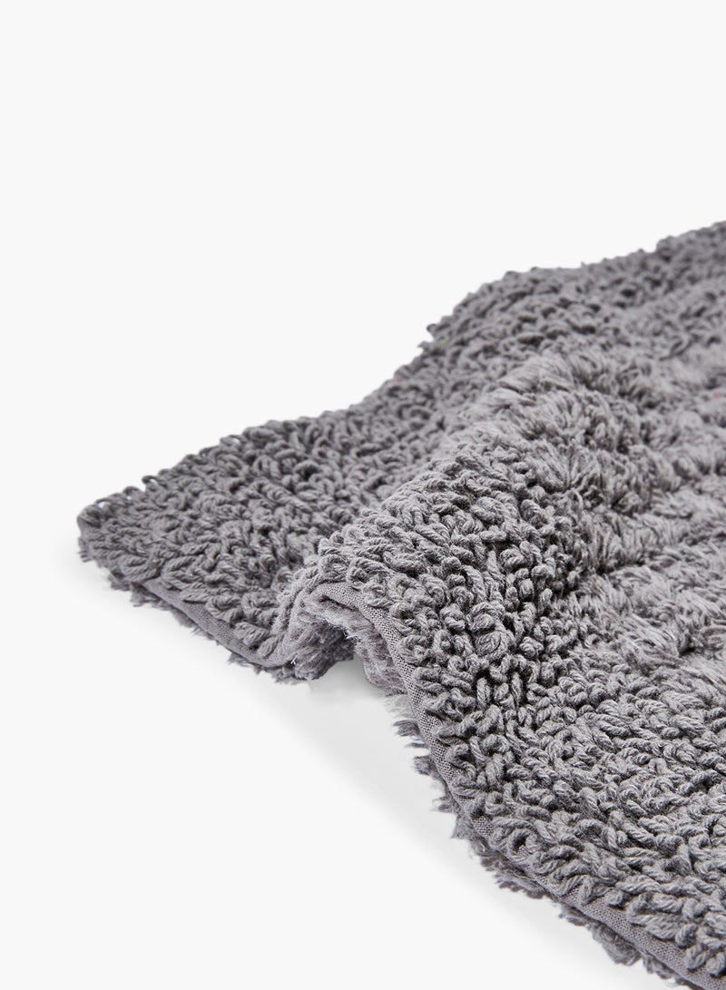Amal Bath Mat - 100% Cotton 1720 GSM - Home Essential Bathroom Mat Reversible Ash Grey 40 x 60cm - Image 3