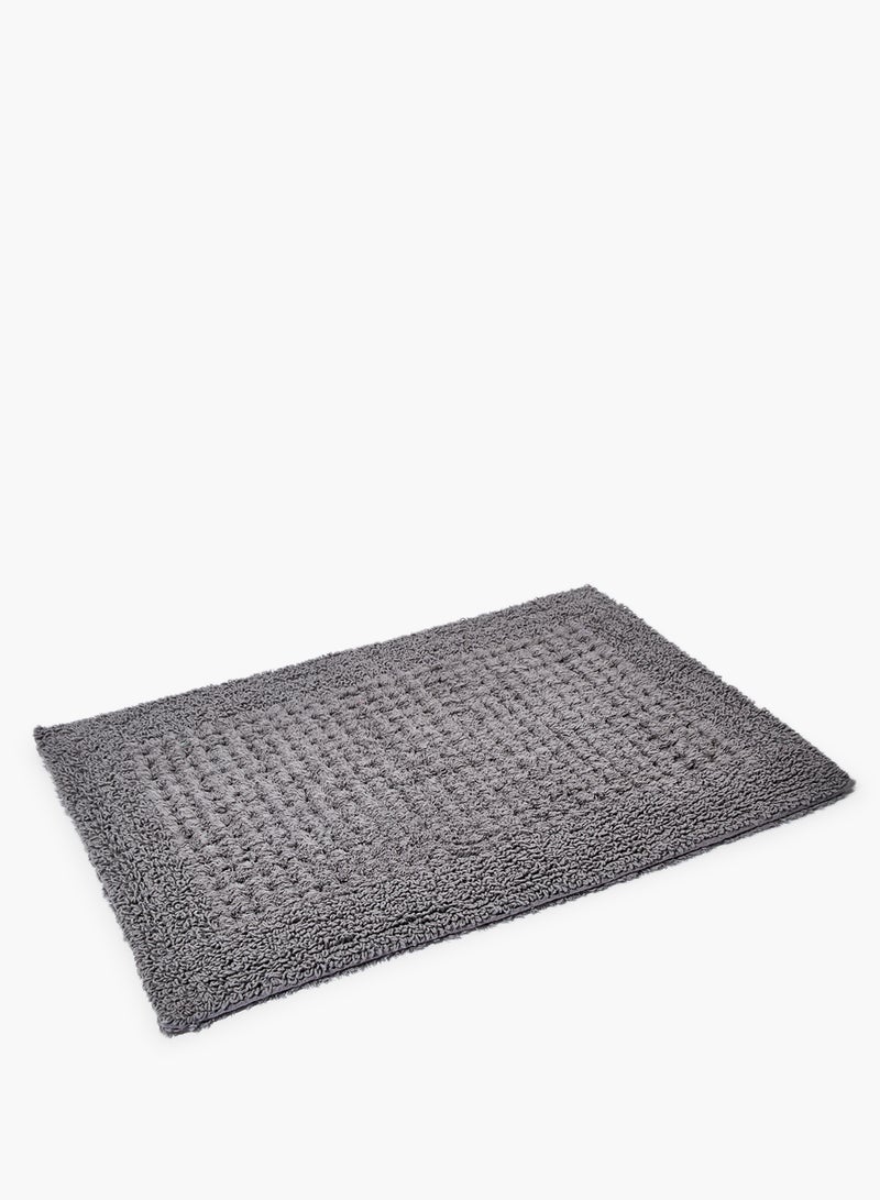 Amal Bath Mat - 100% Cotton 1720 GSM - Home Essential Bathroom Mat Reversible Ash Grey 40 x 60cm - Image 4