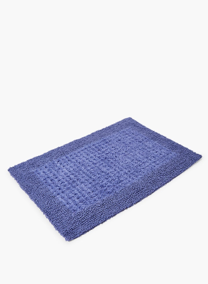 Amal Bath Mat - 100% Cotton 1720 GSM - Home Essential Bathroom Mat Reversible Periwinkle 40 x 60cm - Image 4