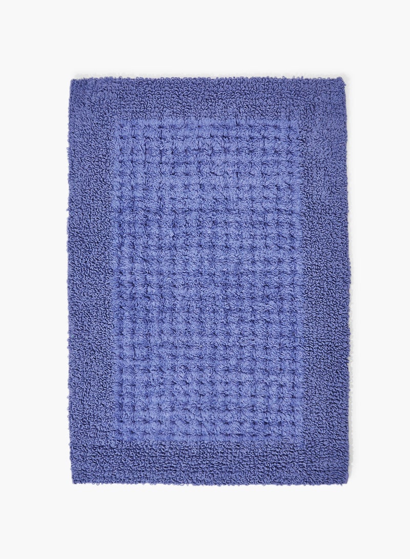 Amal Bath Mat - 100% Cotton 1720 GSM - Home Essential Bathroom Mat Reversible Periwinkle 40 x 60cm - Image 1