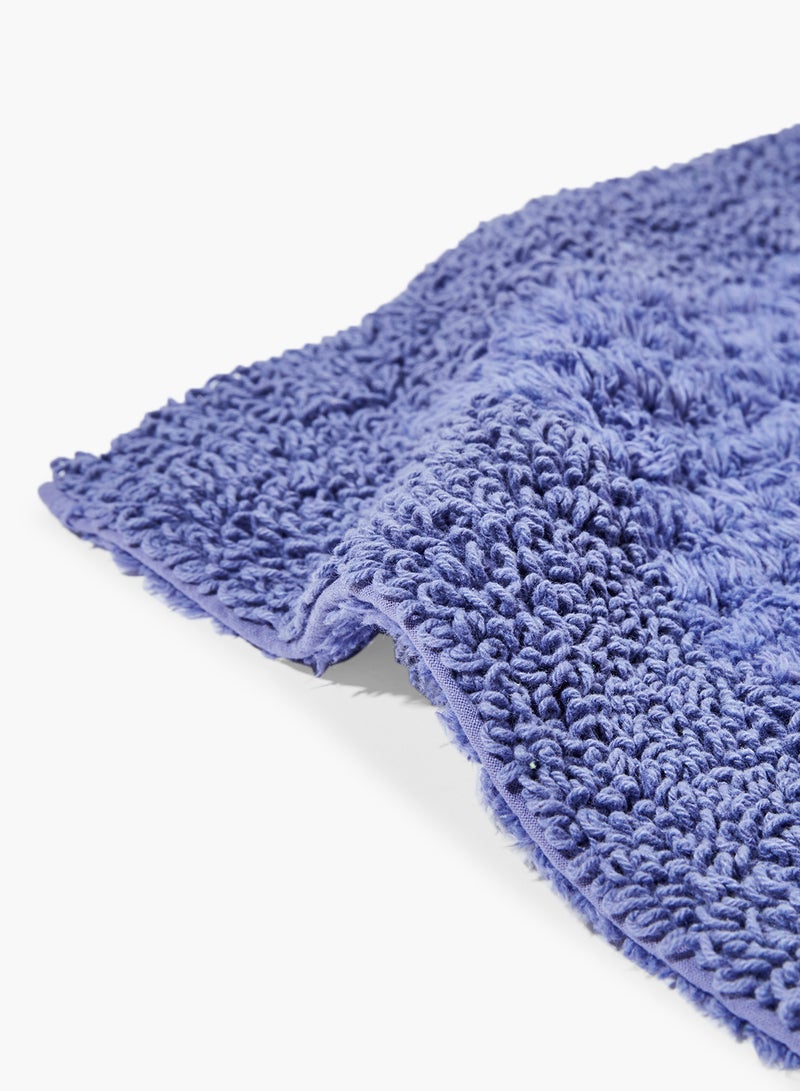 Amal Bath Mat - 100% Cotton 1720 GSM - Home Essential Bathroom Mat Reversible Periwinkle 40 x 60cm - Image 3