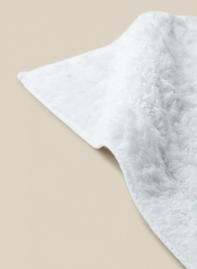 Noon East Bath Mat - 100% Cotton 1370 GSM - Pure Home Infinity Bathroom Mat - Anti-Slip Backing White 40 x 60cm
