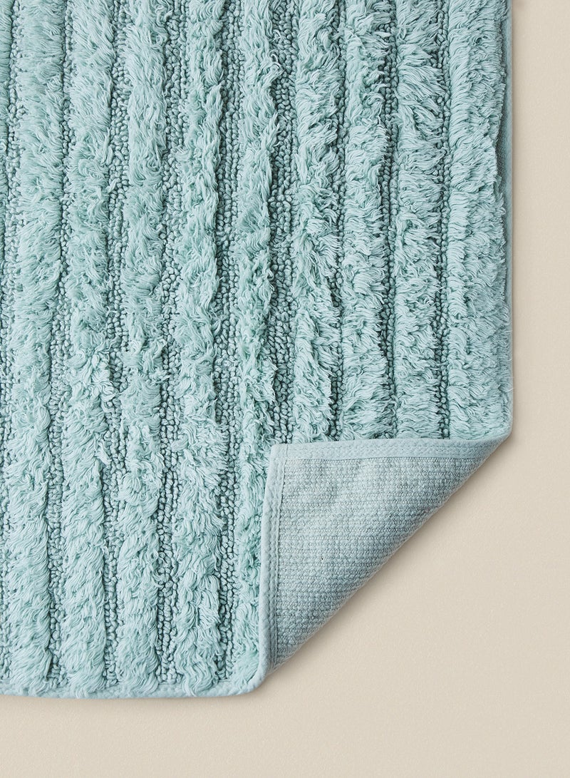 Bath Mat - 100% Cotton 1370 GSM - Pure Home Infinity Bathroom Mat - Anti-Slip Backing Aqua 40 x 60cm - v1623328790/N43754224A_3