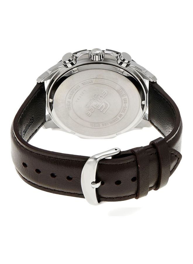 كاسيو ساعة يد كرونوغراف بسوار من الجلد طراز EFR-539L-5AVUEF - مقاس 54 مم - لون بني للرجال - Image 2