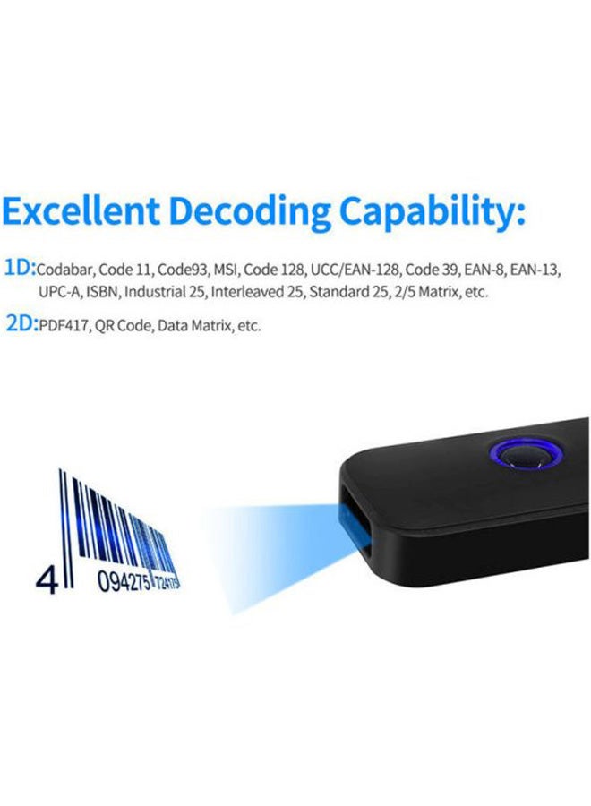 Aibecy 2.4G Wireless and USB Connected Bar Code Scanner Black - Image 4