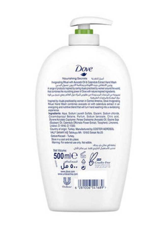 Dove Nourishing Secrets  Invigorating Ritual Hand Wash With Avocado Oil And Calendula Extract 500ml  - Image 2