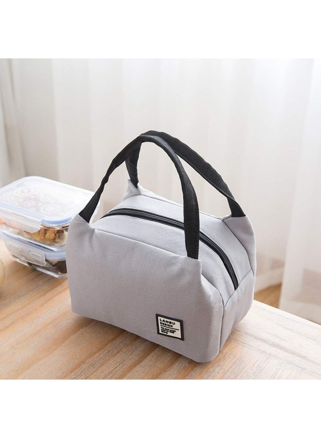CYTHERIA Insulated Thermal Cooler Lunch Bag Grey/Black 18x15x28cm  - Image 2