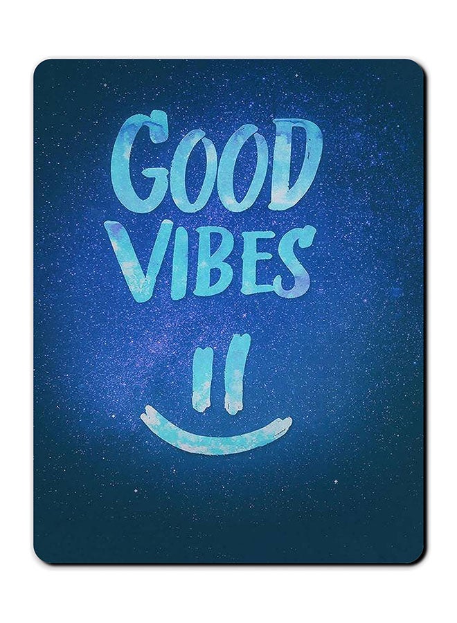 ثيودور "لوحة ماوس مضادة للانزلاق مطبوعة بعبارة "Good Vibes" متعدد الألوان - Image 1