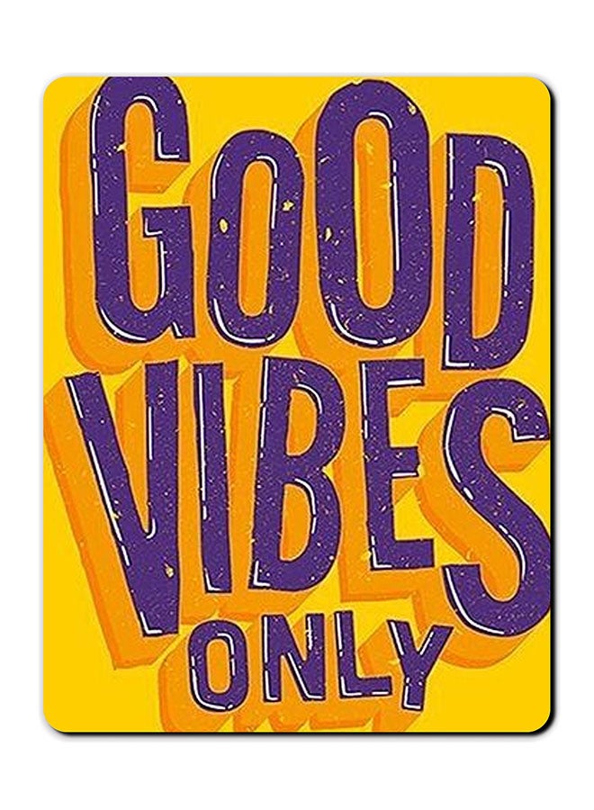 ثيودور "لوحة ماوس مضادة للانزلاق مطبوعة بعبارة "Good Vibes Only" متعدد الألوان - Image 1