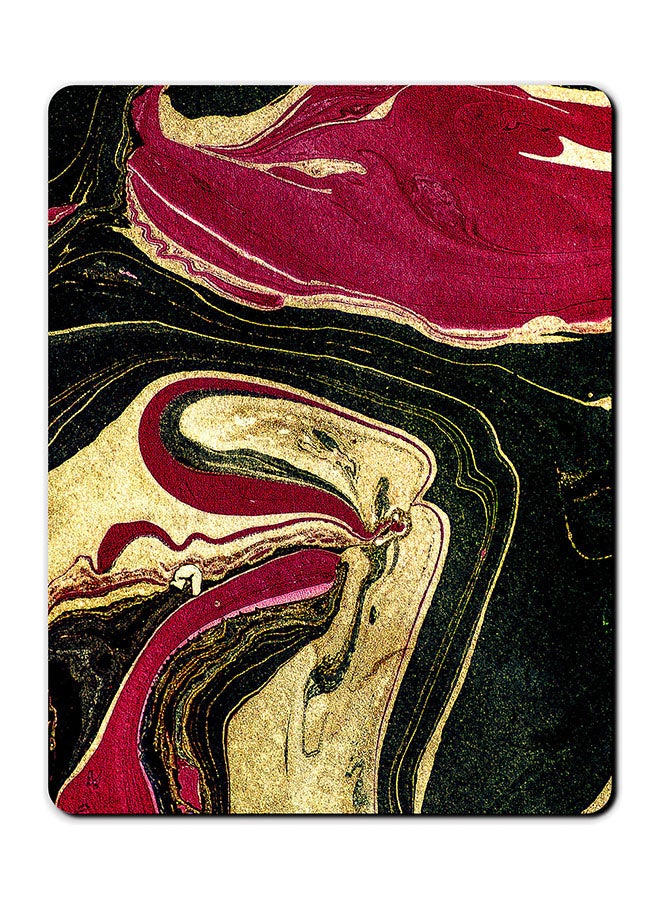 Theodor Green Maroon Pattern Printed Anti Slip Mousepad Multicolour - Image 1