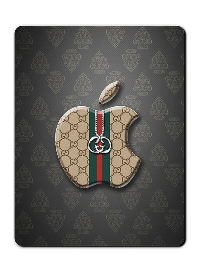 Theodor Gucci Apple Printed Anti Slip Mousepad Multicolour - Image 1