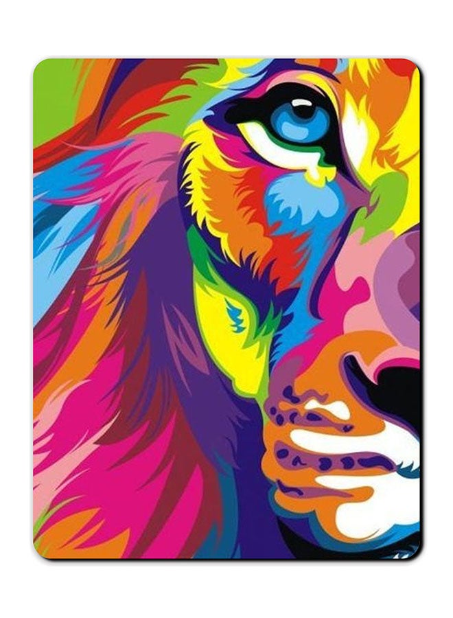 Theodor Half Lion Art Printed Anti Slip Mousepad Multicolour - Image 1