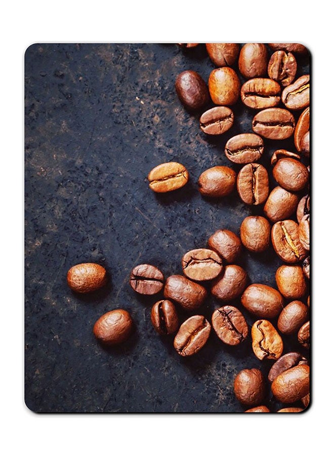 ثيودور لوحة ماوس مضادة للانزلاق بطبعة نصف حبوب القهوة متعدد الألوان - Image 1