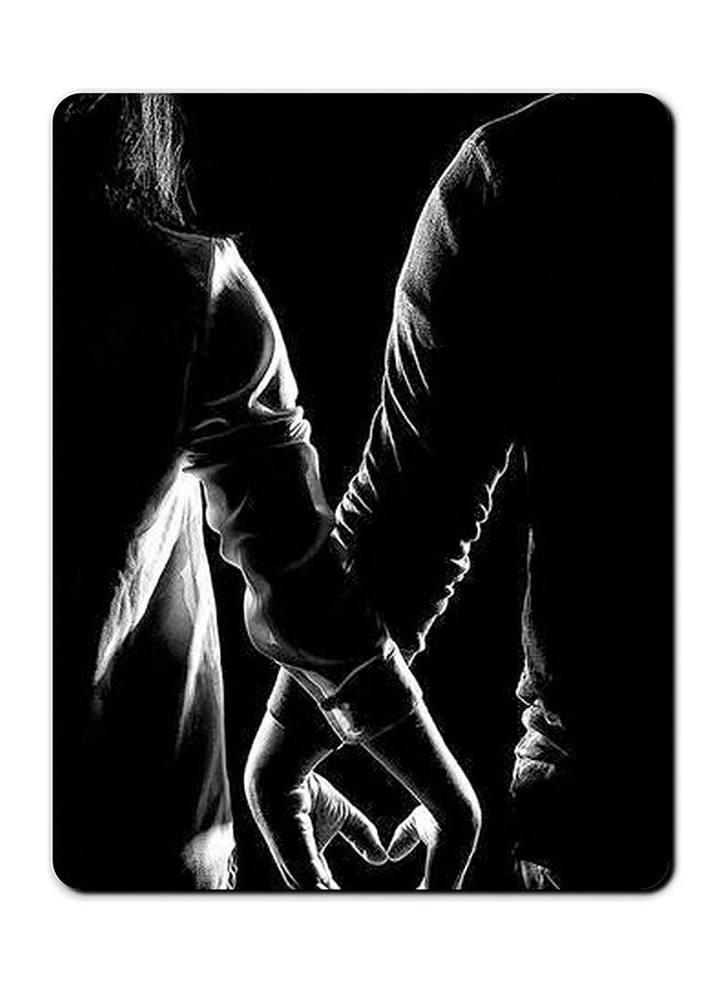 Theodor Hand Love Printed Anti Slip Mousepad Black/White - Image 1