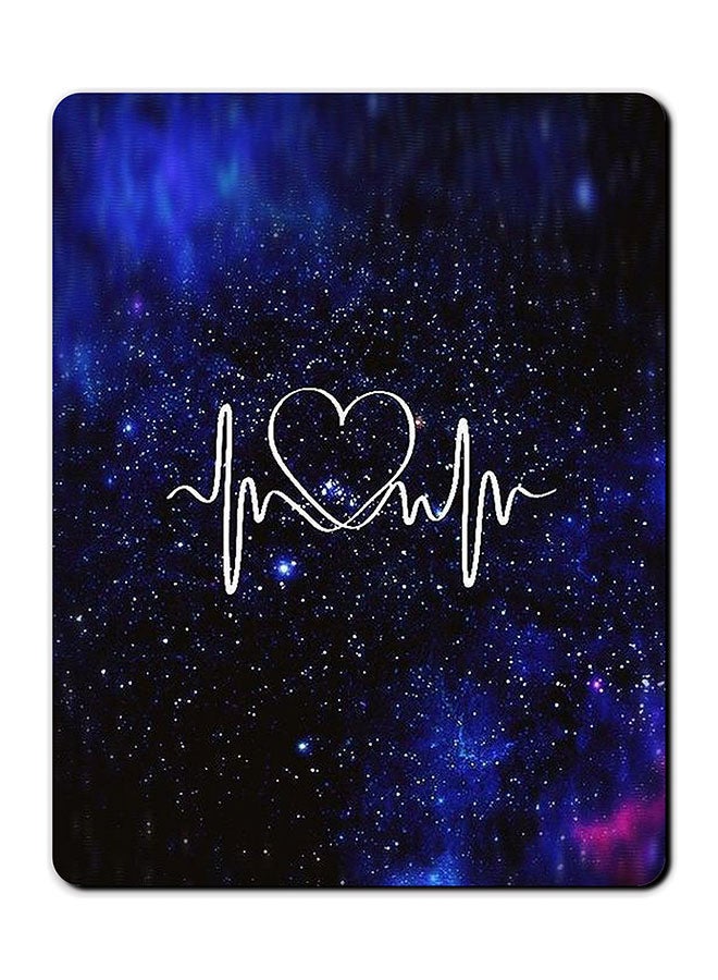 Theodor Heart Beat Printed Anti Slip Mousepad Multicolour - Image 1