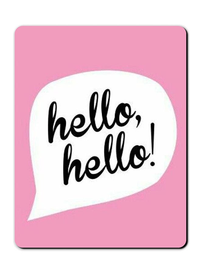 ثيودور لوحة ماوس مضادة للانزلاق مطبوعة بعبارة "Hello Hello" متعدد الألوان - Image 1